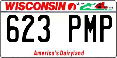 WI license plate 623PMP