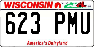 WI license plate 623PMU