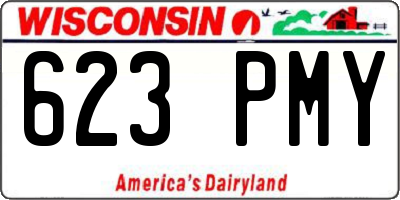 WI license plate 623PMY