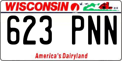 WI license plate 623PNN
