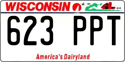 WI license plate 623PPT