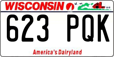 WI license plate 623PQK