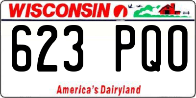 WI license plate 623PQO