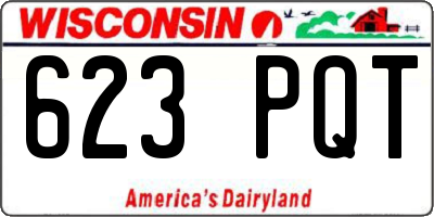 WI license plate 623PQT