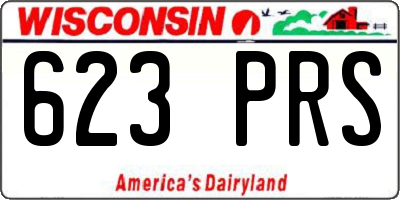 WI license plate 623PRS
