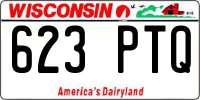 WI license plate 623PTQ