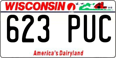 WI license plate 623PUC