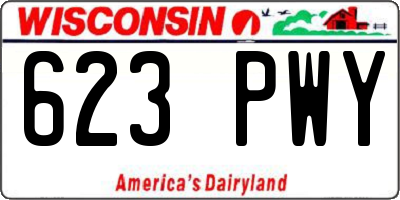 WI license plate 623PWY