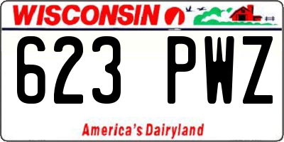 WI license plate 623PWZ