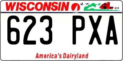 WI license plate 623PXA