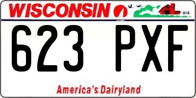 WI license plate 623PXF