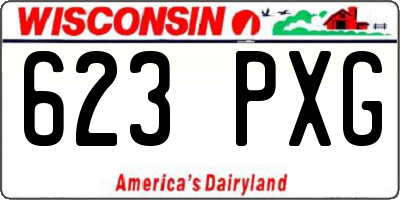 WI license plate 623PXG
