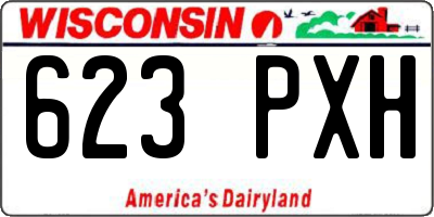 WI license plate 623PXH