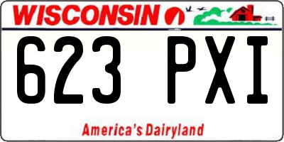 WI license plate 623PXI