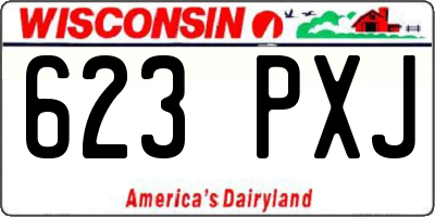 WI license plate 623PXJ