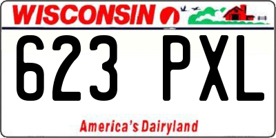 WI license plate 623PXL