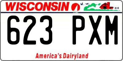 WI license plate 623PXM