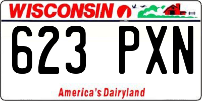 WI license plate 623PXN