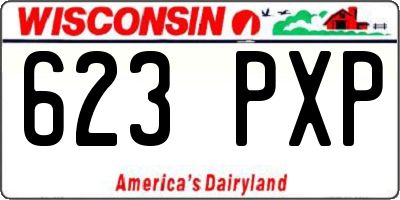WI license plate 623PXP