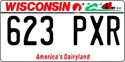 WI license plate 623PXR