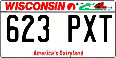 WI license plate 623PXT