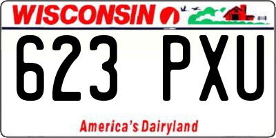 WI license plate 623PXU