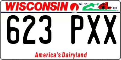 WI license plate 623PXX