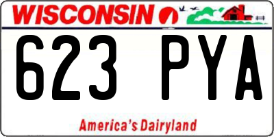WI license plate 623PYA