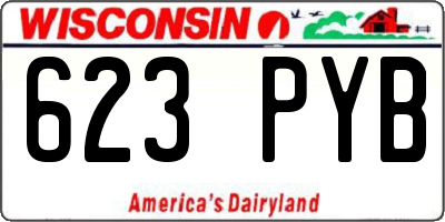 WI license plate 623PYB