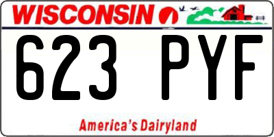 WI license plate 623PYF
