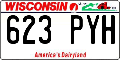 WI license plate 623PYH