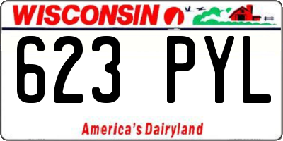 WI license plate 623PYL
