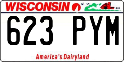 WI license plate 623PYM