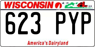 WI license plate 623PYP