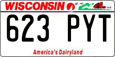 WI license plate 623PYT