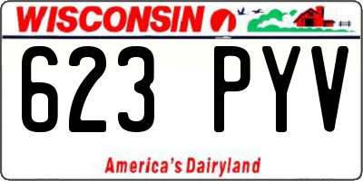 WI license plate 623PYV