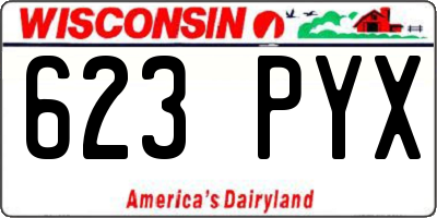 WI license plate 623PYX