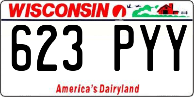 WI license plate 623PYY