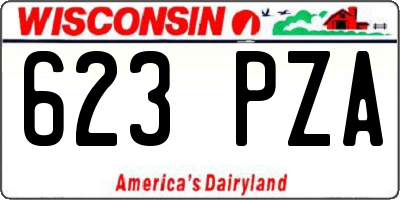 WI license plate 623PZA