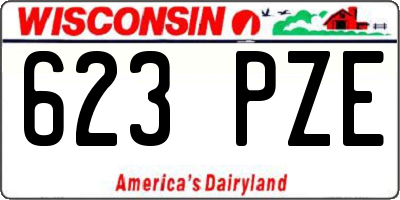 WI license plate 623PZE