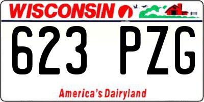 WI license plate 623PZG
