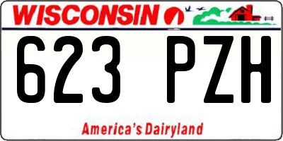 WI license plate 623PZH