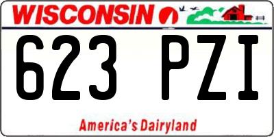 WI license plate 623PZI