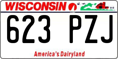 WI license plate 623PZJ