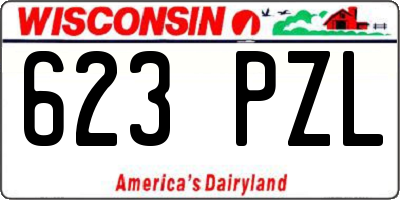 WI license plate 623PZL