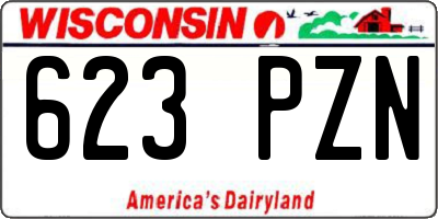 WI license plate 623PZN