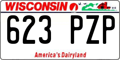 WI license plate 623PZP