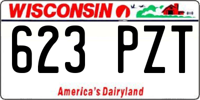 WI license plate 623PZT