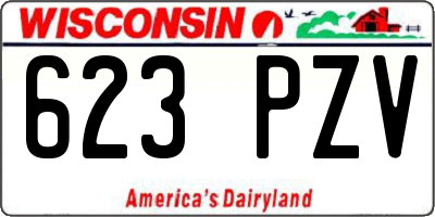 WI license plate 623PZV
