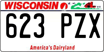 WI license plate 623PZX